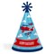 Big Dot of Happiness Taking Flight - Airplane - Cone Happy Birthday Party Hats for Kids and Adults - Set of 8 (Standard Size)